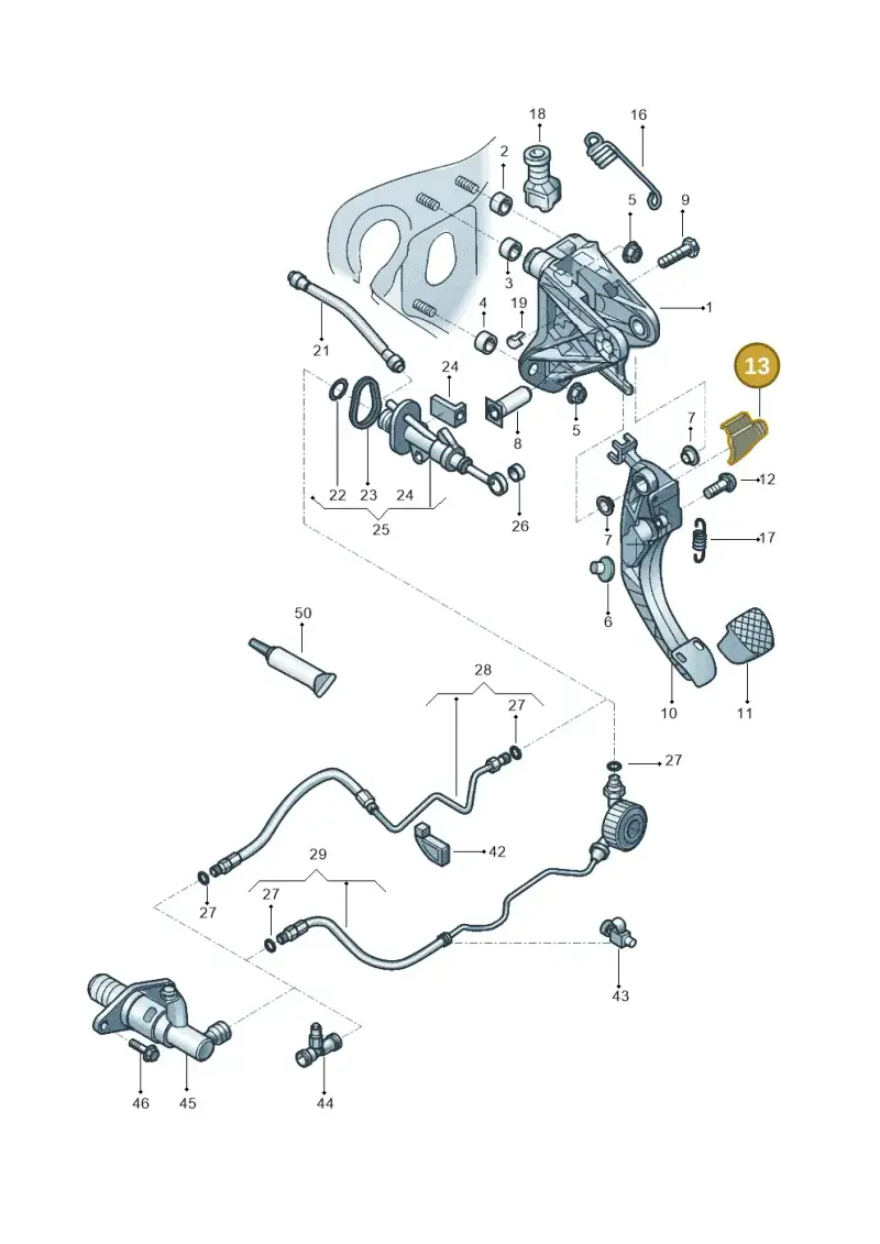 5QM721239 — Volkswagen Golf (2015-2019) diagram 867721025, position 13