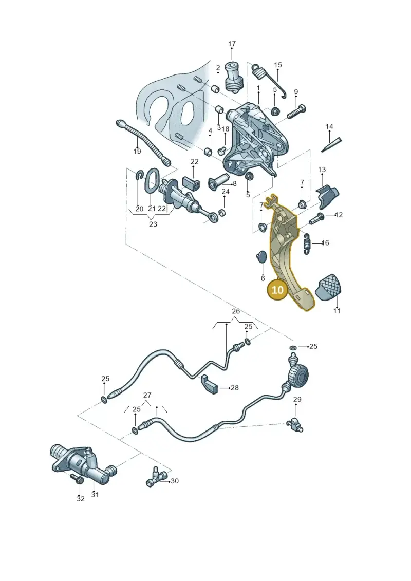 5QM721321 — Volkswagen Jetta 1.4 (2017-2024) diagram 496721250, position 10