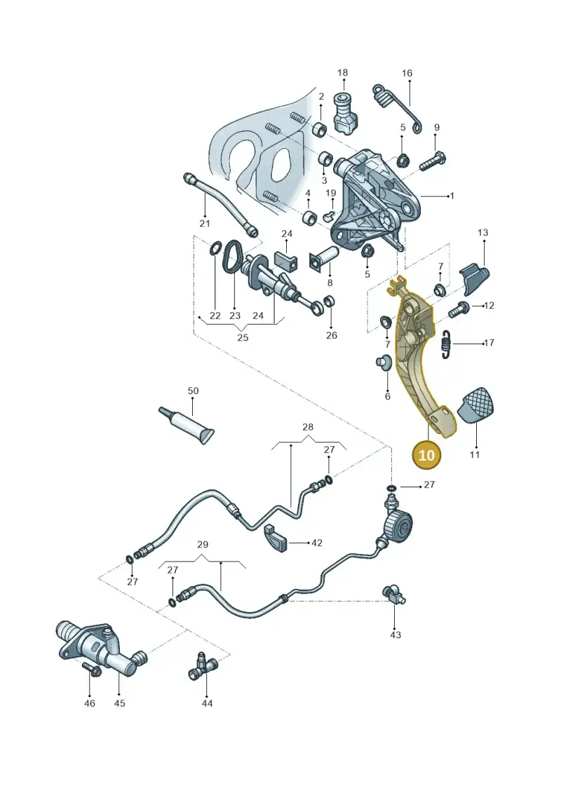 5QM721321 — Volkswagen Golf 1.6 (2015-2019) diagram 867721025, position 10