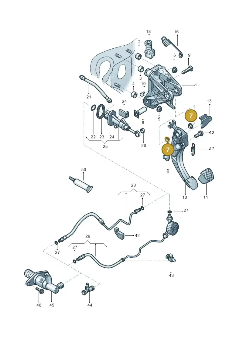 5QM721359A — Volkswagen Golf 1.6 (2015-2019) diagram 867721025, position 7