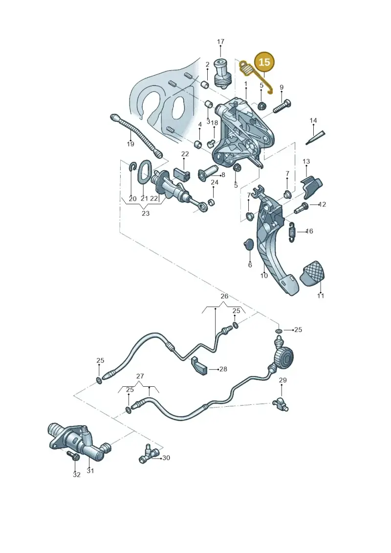 5QM721363A — Volkswagen Jetta 1.4 (2017-2024) diagram 496721250, position 15