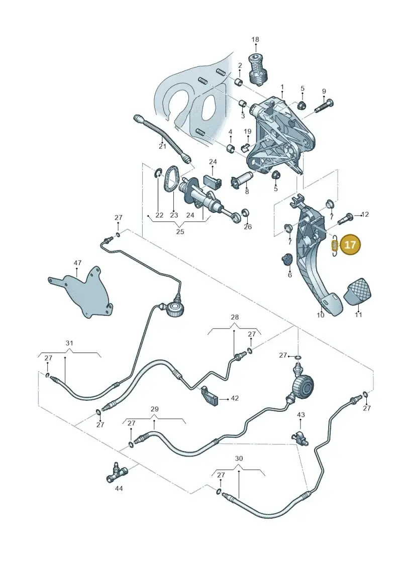 5QM721363 — Volkswagen Tiguan 2.0 4Motion (2017-2024) diagram 884721250, position 17