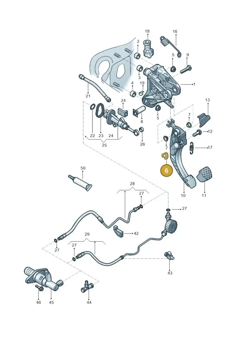 5QM721381 — Volkswagen Golf 1.6 (2015-2019) diagram 867721025, position 6