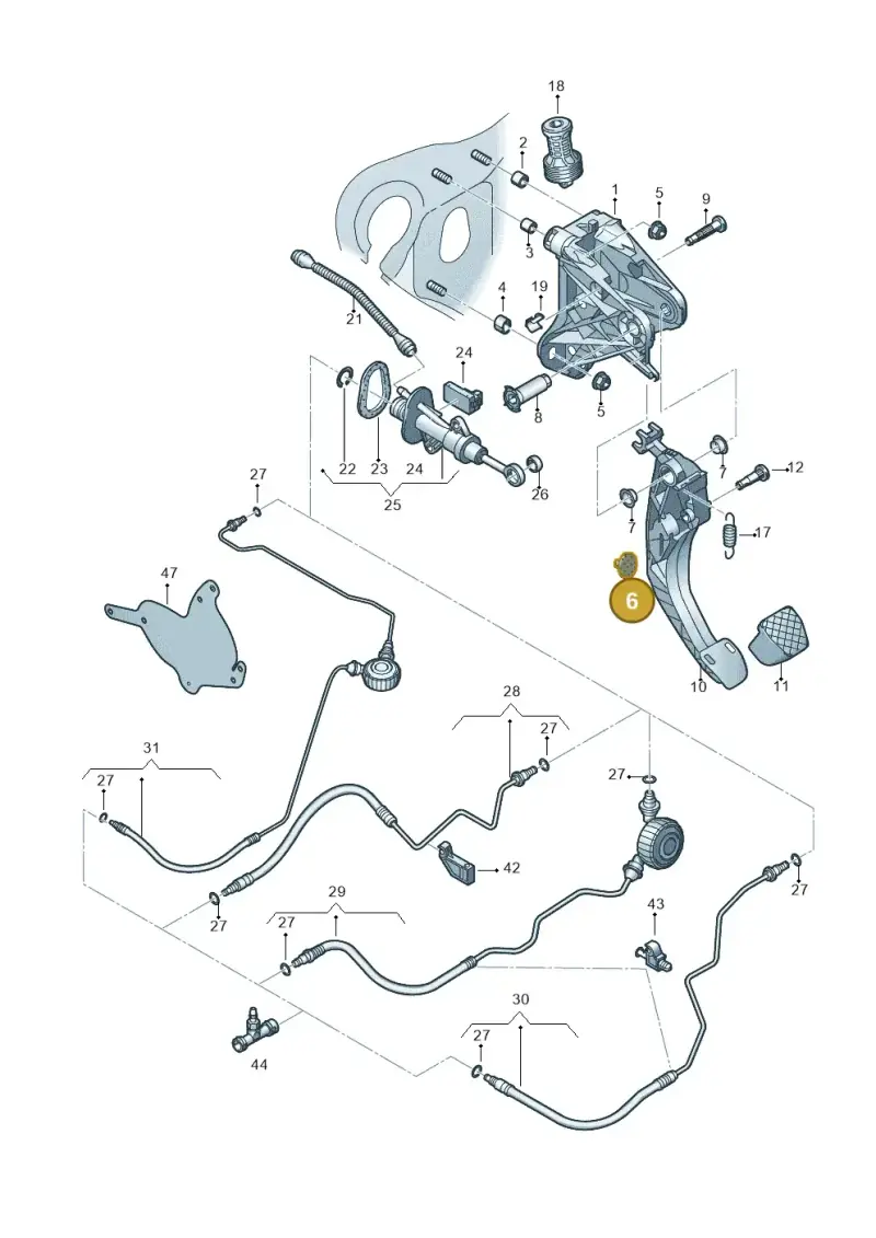5QM721381 — Volkswagen Tiguan 2.0 4Motion (2017-2024) diagram 884721250, position 6