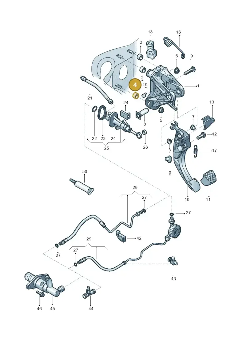 5QM721389 — Volkswagen Golf 1.6 (2015-2019) diagram 867721025, position 4