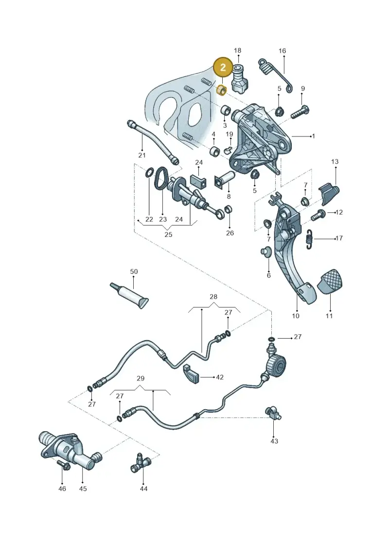 5QM721393 — Volkswagen Golf 1.6 (2015-2019) diagram 867721025, position 2