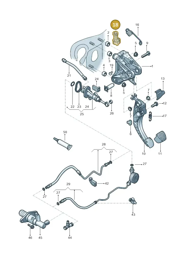 5QM721403 — Volkswagen Golf 1.6 (2015-2019) diagram 867721025, position 18