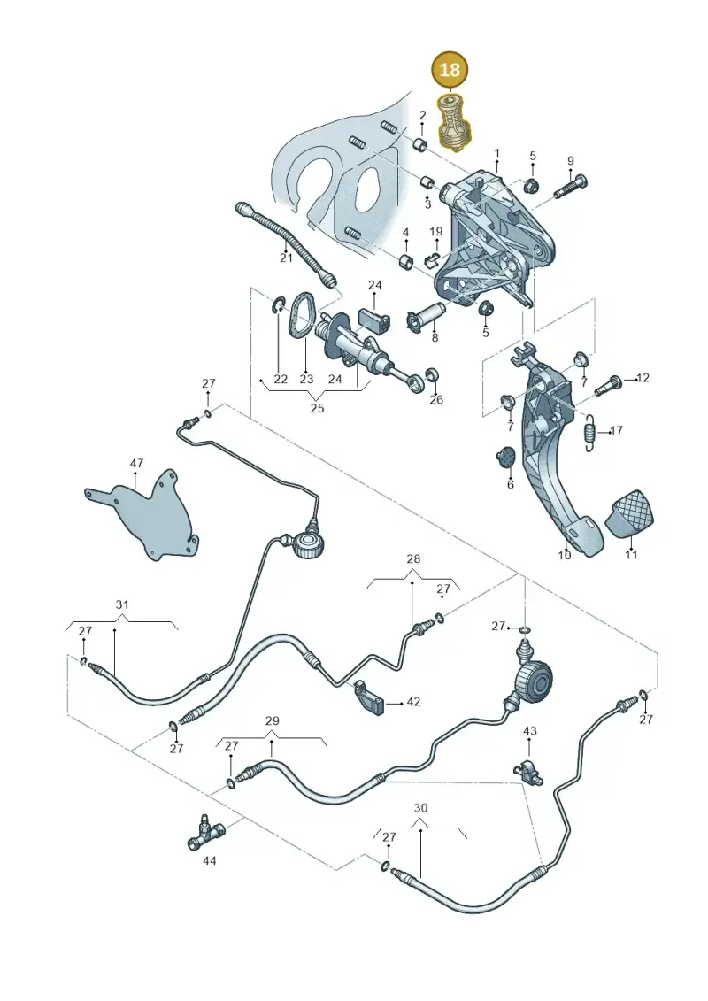 5QM721403A — Volkswagen Tiguan 2.0 4Motion (2017-2024) diagram 884721250, position 18