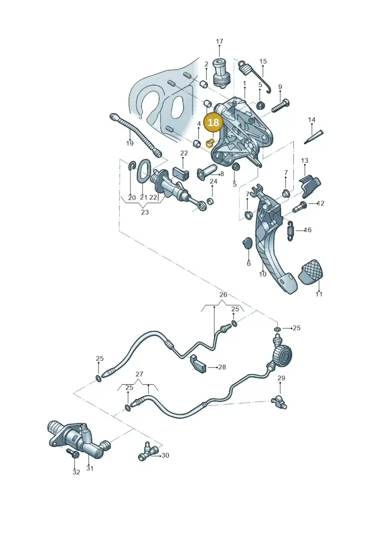 5QM721469 — Volkswagen Jetta 1.4 (2017-2024) diagram 496721250, position 18