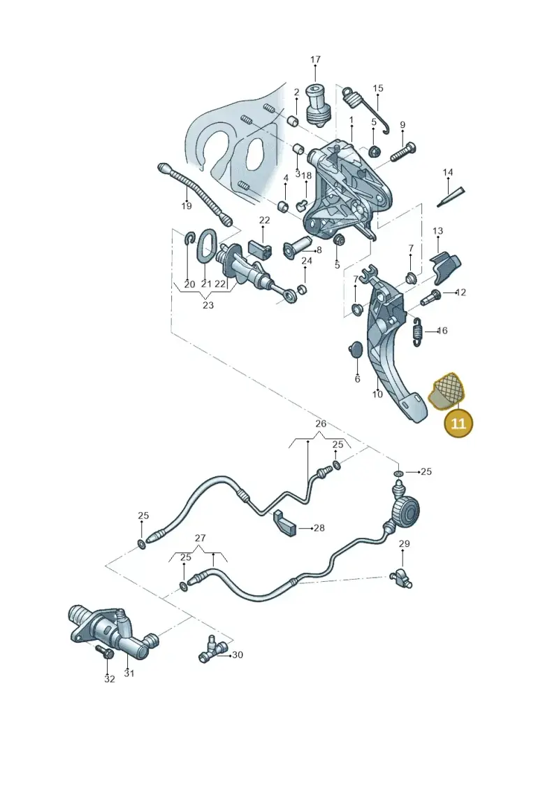 5QM721601 — Volkswagen Jetta 1.4 (2017-2024) diagram 496721250, position 11