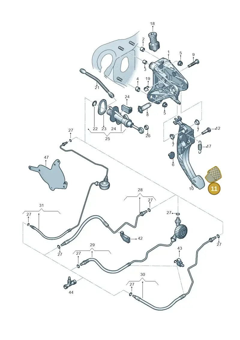 5QM721601 — Volkswagen Tiguan 2.0 4Motion (2017-2024) diagram 884721250, position 11