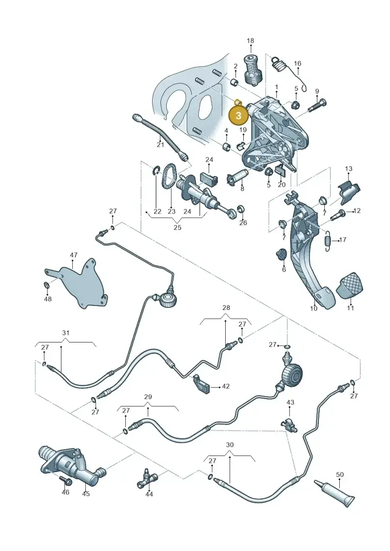 5QM721620 — Volkswagen Golf 1.4 BlueMotion (2014-2017) diagram 746721250, position 3