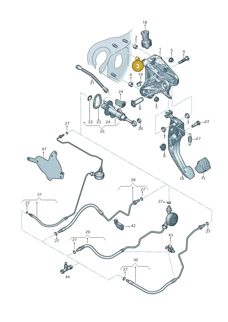 5QM721620 — Volkswagen Tiguan 2.0 4Motion (2017-2024) diagram 884721250, position 3