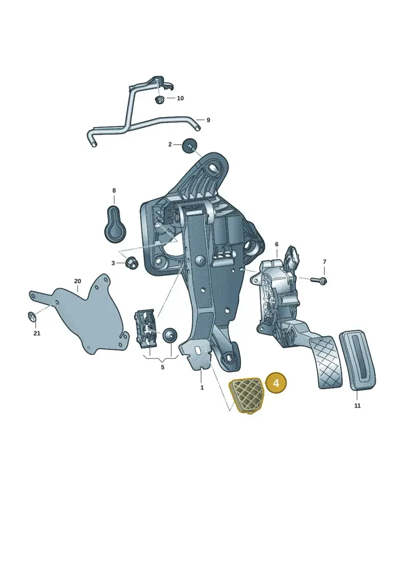 5QM723131 — Volkswagen Caddy Maxi Kombi (2020-2024) diagram 2ka721700, position 4