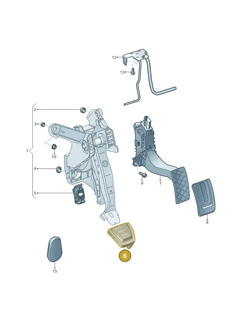 5QM723173 — Volkswagen Golf 1.6 (2015-2019) diagram 781721650, position 6
