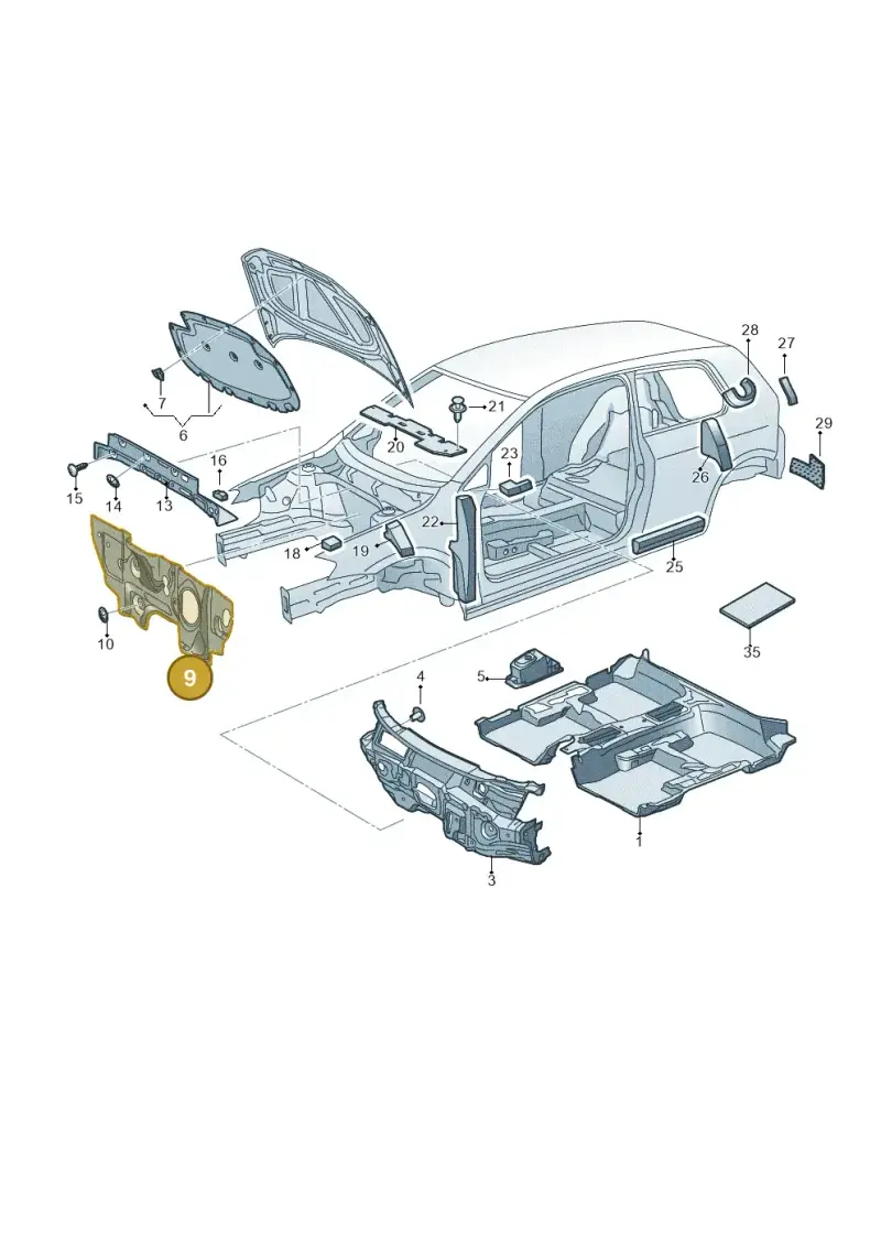 5QM863353B — Volkswagen POLO HATCH         "ZA"06> (2005-) diagram 746863200, position 9