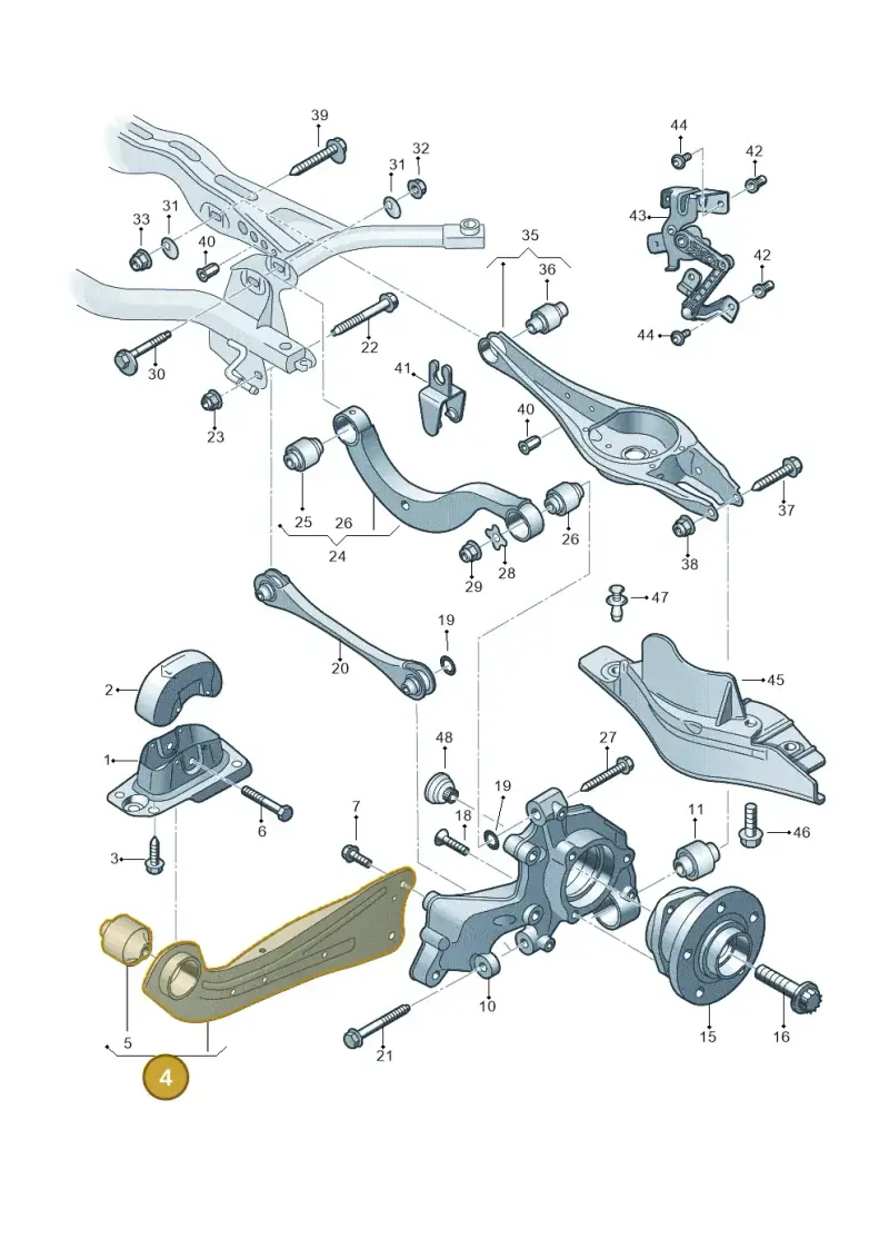 5QN505223 — Volkswagen Tiguan 2.0 4Motion (2017-2024) diagram 833505015, position 4