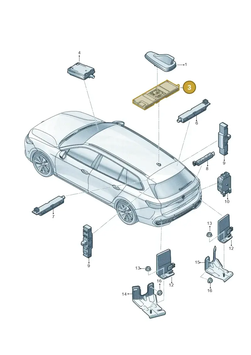 5QS035741 — Skoda Superb Combi (2023-2024) diagram 3j0035200, position 3