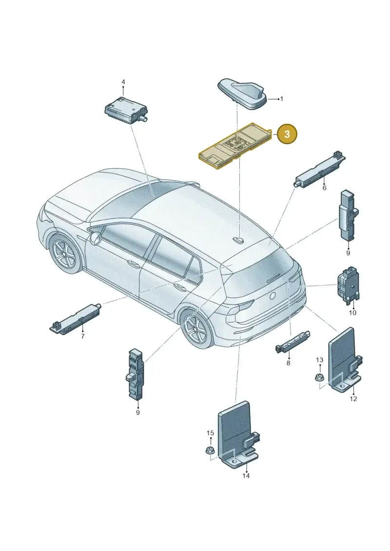5QS035741 — Volkswagen Golf (2019-2025) diagram 5h0035020, position 3