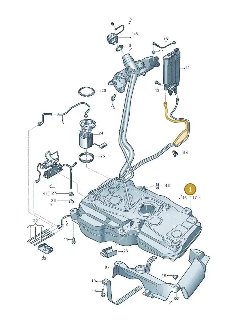 5QS201060 — Volkswagen Tiguan 2.0 (2023-) diagram 869201400, position 1