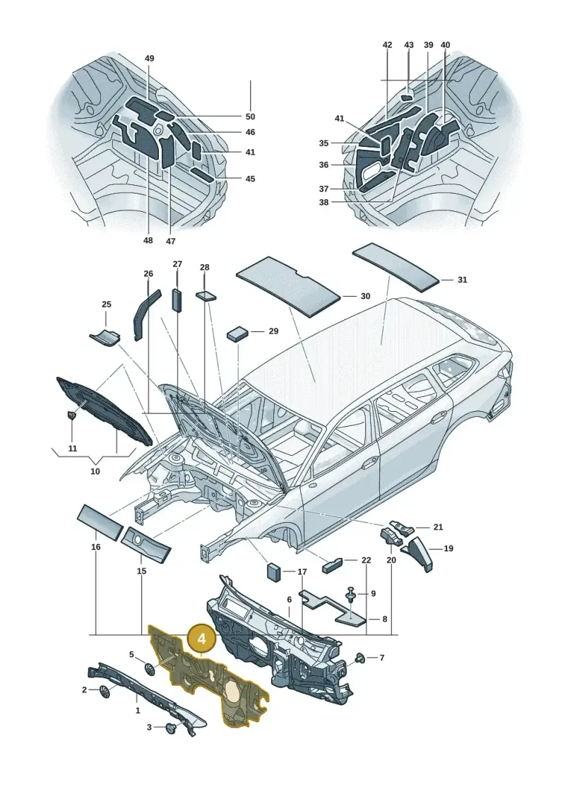 5QS863354 — Volkswagen Passat estate (2023-) diagram 3j0863200, position 4