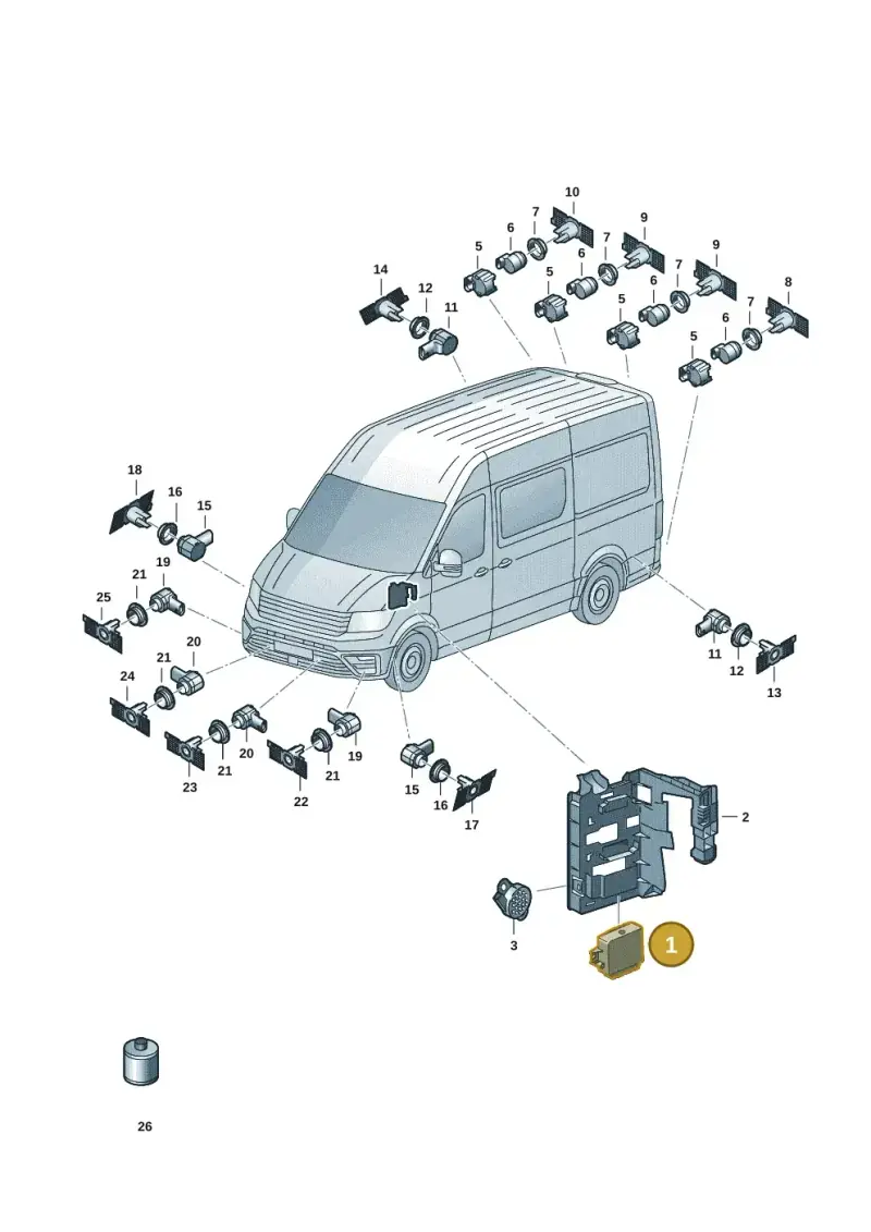 5QS919294 — Volkswagen MAN TGE 55 (2016-2021) diagram 806919002, position 1
