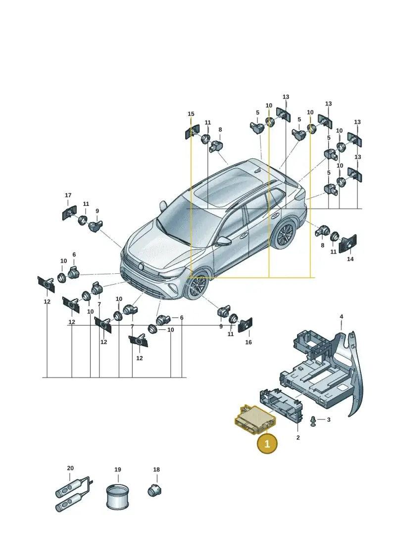 5QS919300D — Volkswagen Tiguan 2.0 (2023-) diagram 57x919000, position 1