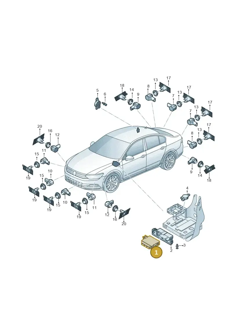 5QS919300D — Volkswagen Magotan 2.0 (2024-) diagram 793919000, position 1