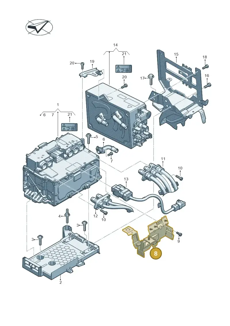 5QS971844 — Volkswagen Passat estate (2023-) diagram 570907800, position 8