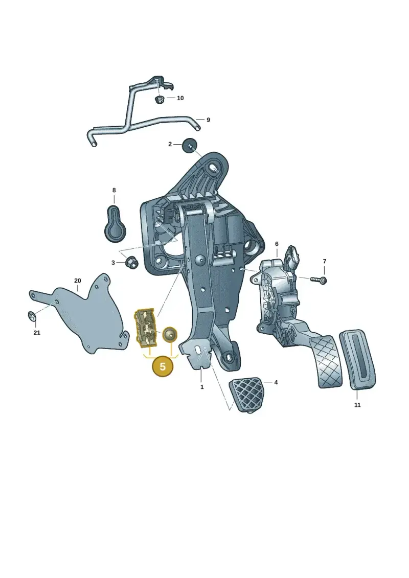 5R3721165 — Volkswagen Caddy Maxi Kombi (2020-2024) diagram 2ka721700, position 5