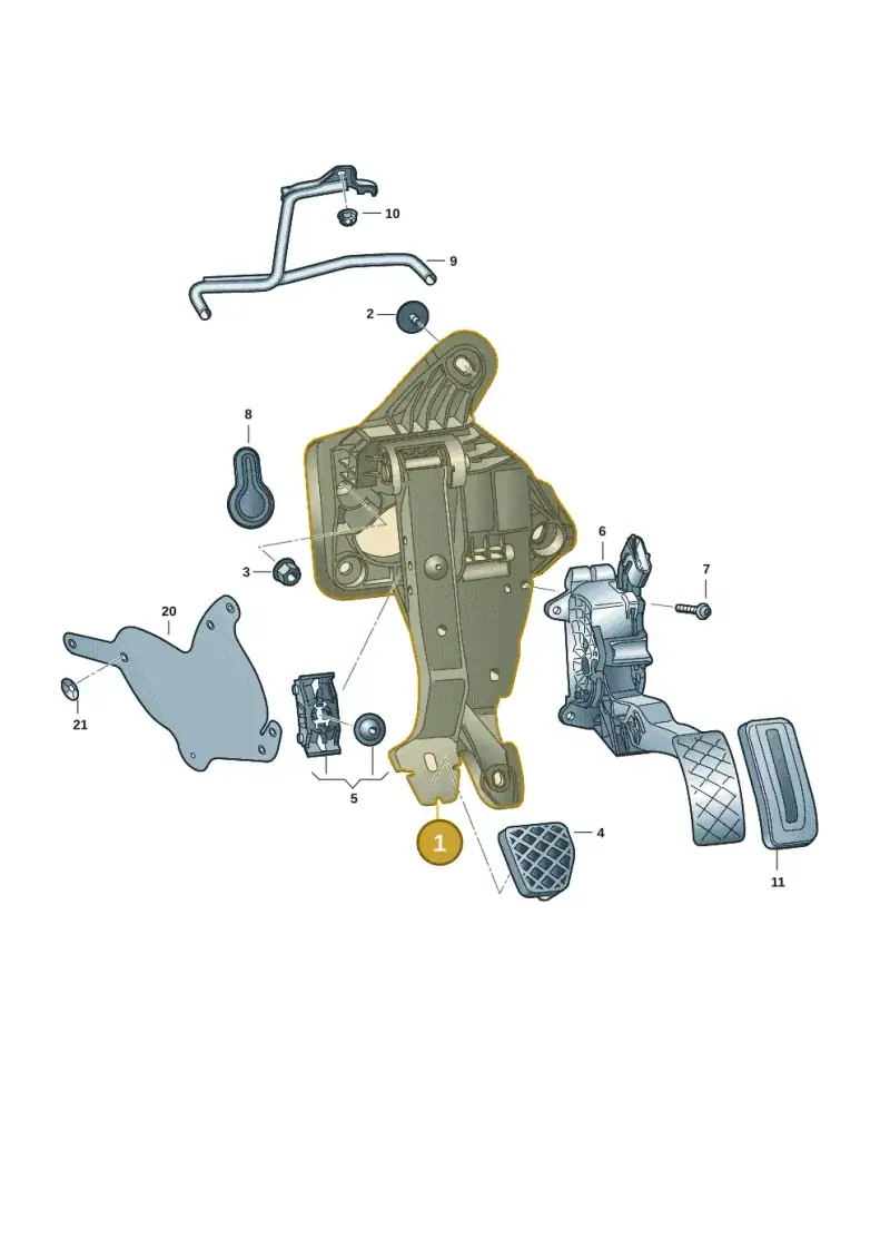 5R5723060 — Volkswagen Caddy Maxi Kombi (2020-2024) diagram 2ka721700, position 1