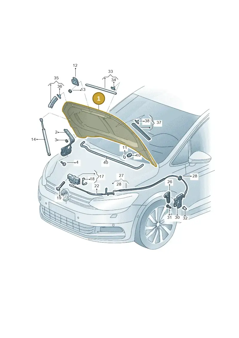5TA823031E — Volkswagen Touran (2015-2024) diagram 889823000, position 1