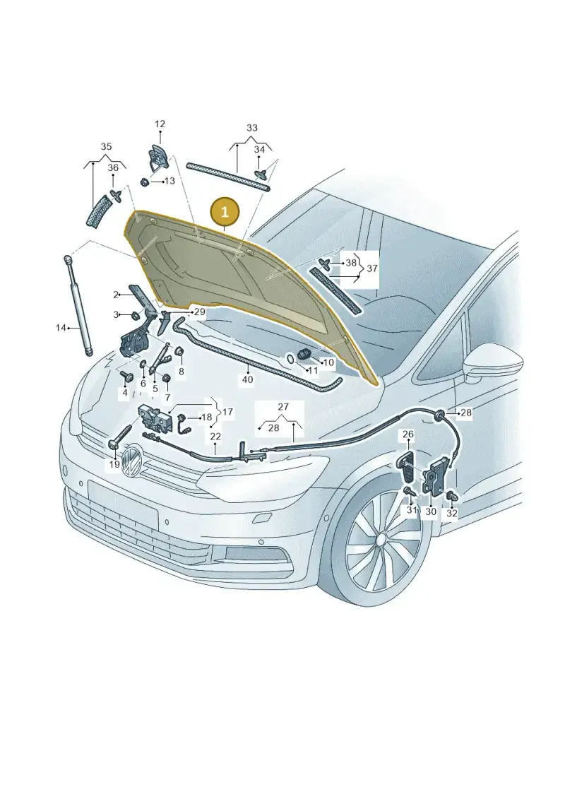 5TA823031E — Volkswagen Touran 2,0 BlueMotion (2015-2024) diagram 869823000, position 1