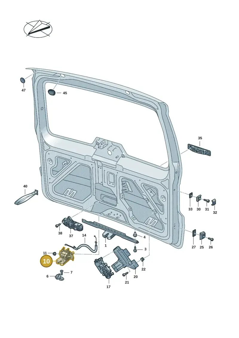 5TA827506D — Volkswagen Caddy Maxi Kombi (2020-2024) diagram 2ka827100, position 10