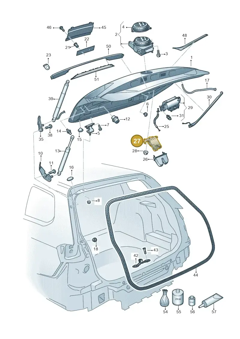 5TA827506D — Volkswagen Passat saloon (2014-2024) diagram 793827300, position 27