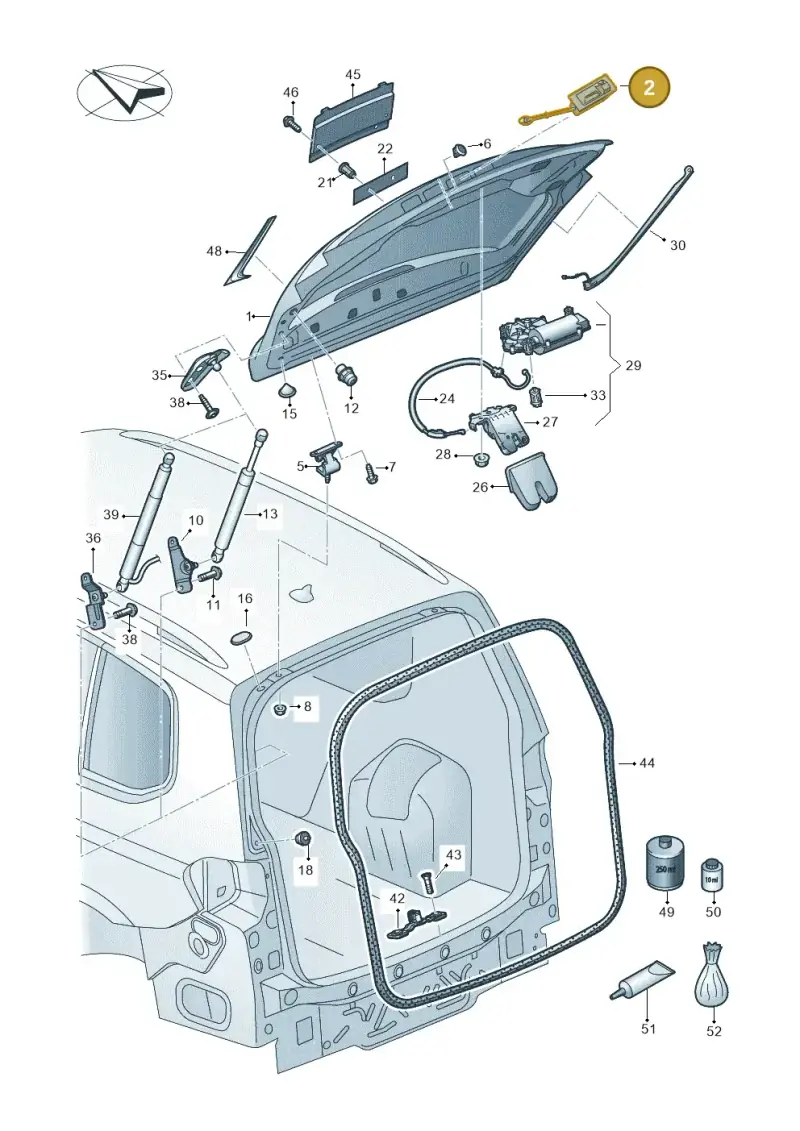 5TA827566F — Volkswagen Touran 2,0 BlueMotion (2015-2024) diagram 869827000, position 2