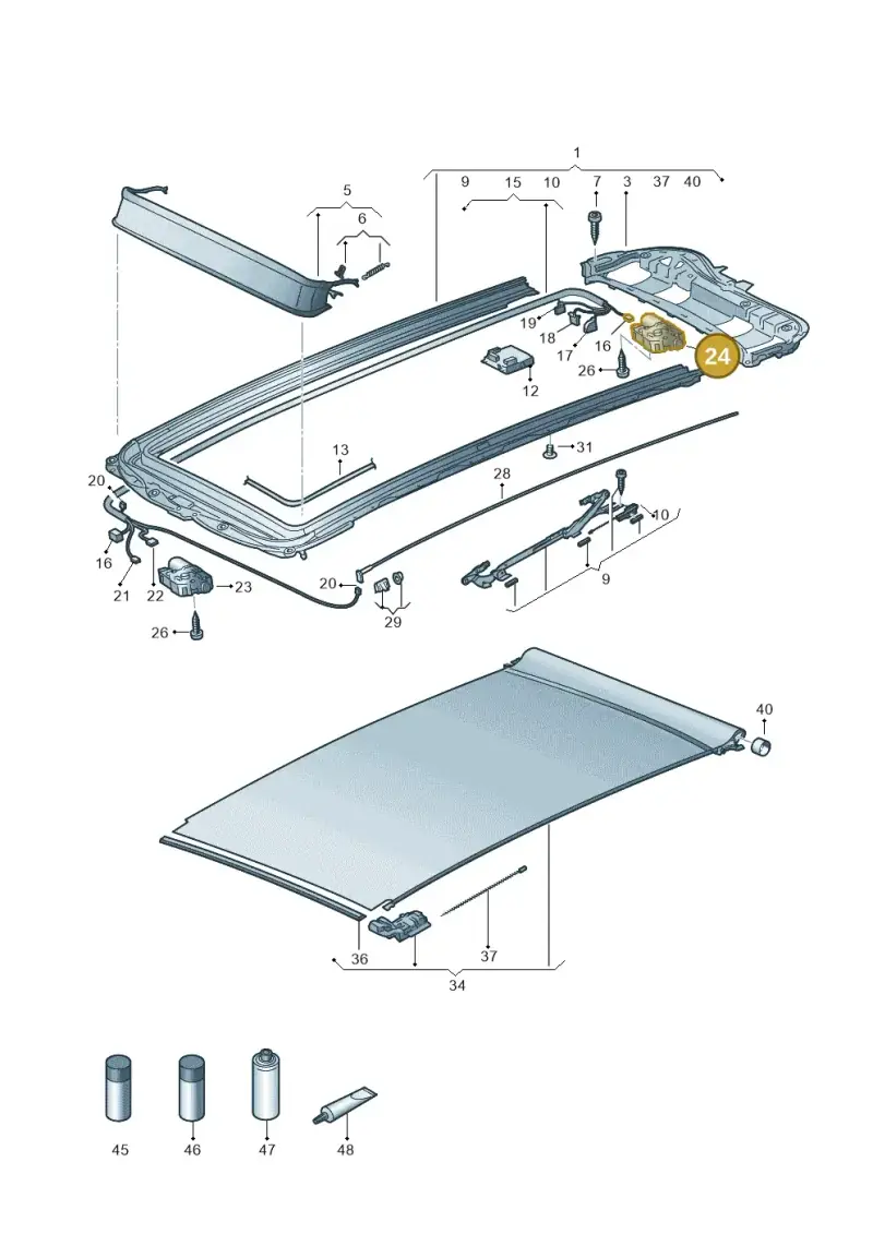 5TA877795 — Volkswagen Touran 2,0 BlueMotion (2015-2024) diagram 869877100, position 24