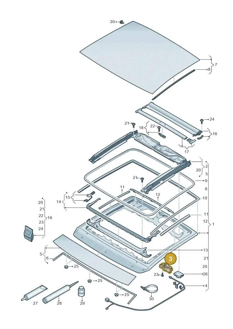 5TA877795 — Volkswagen Taigo (2021-2024) diagram 835877000, position 3