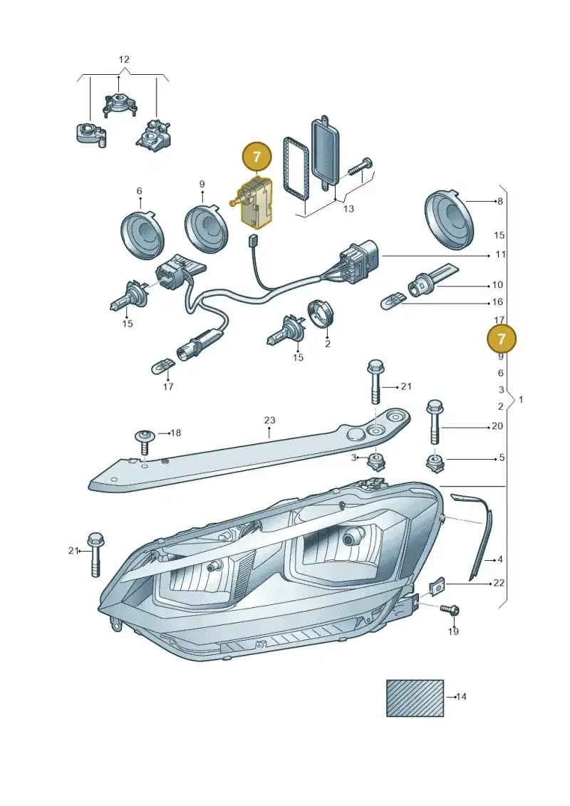 5TA941295 — Volkswagen Touran 2,0 BlueMotion (2015-2024) diagram 869941000, position 7