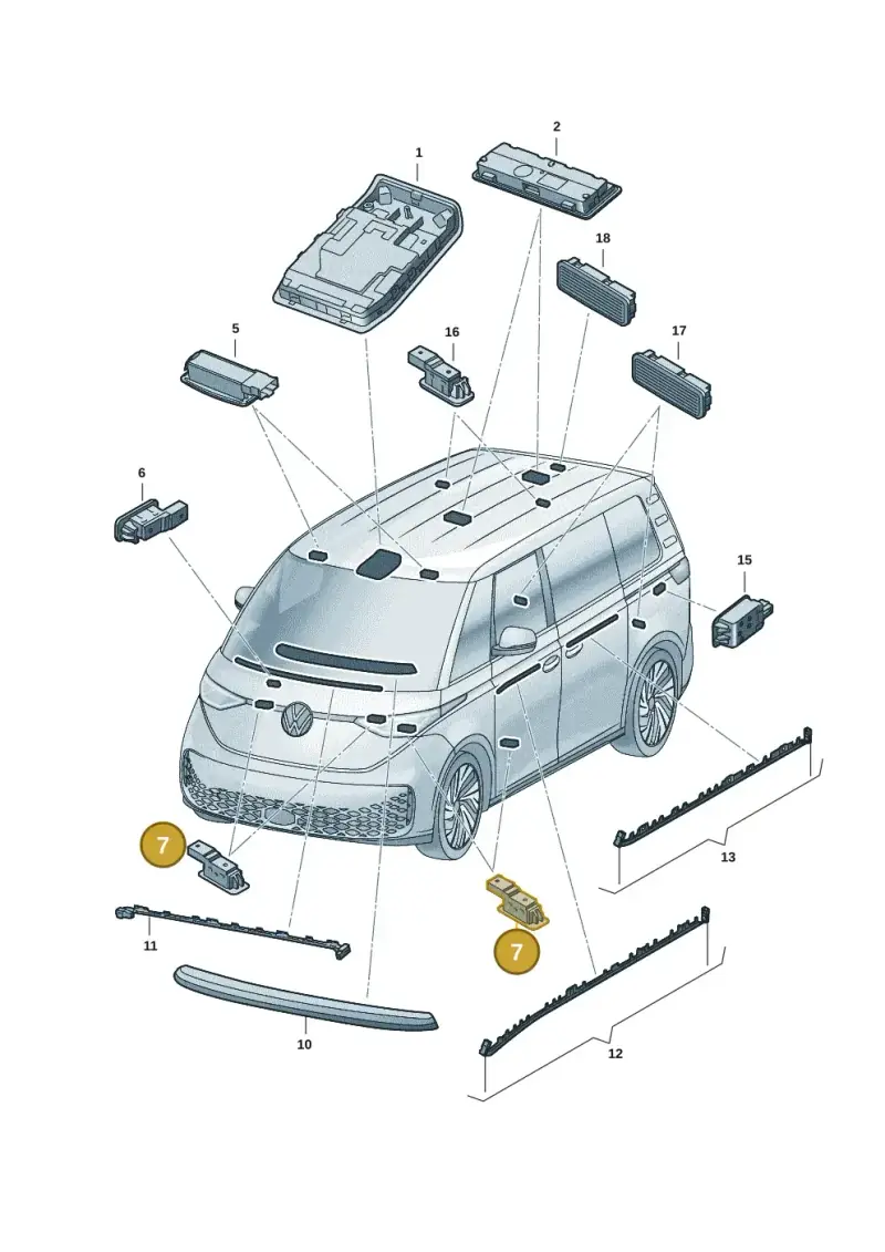 5TA947409 — Volkswagen ID.Buzz (2022-) diagram 15a947000, position 7