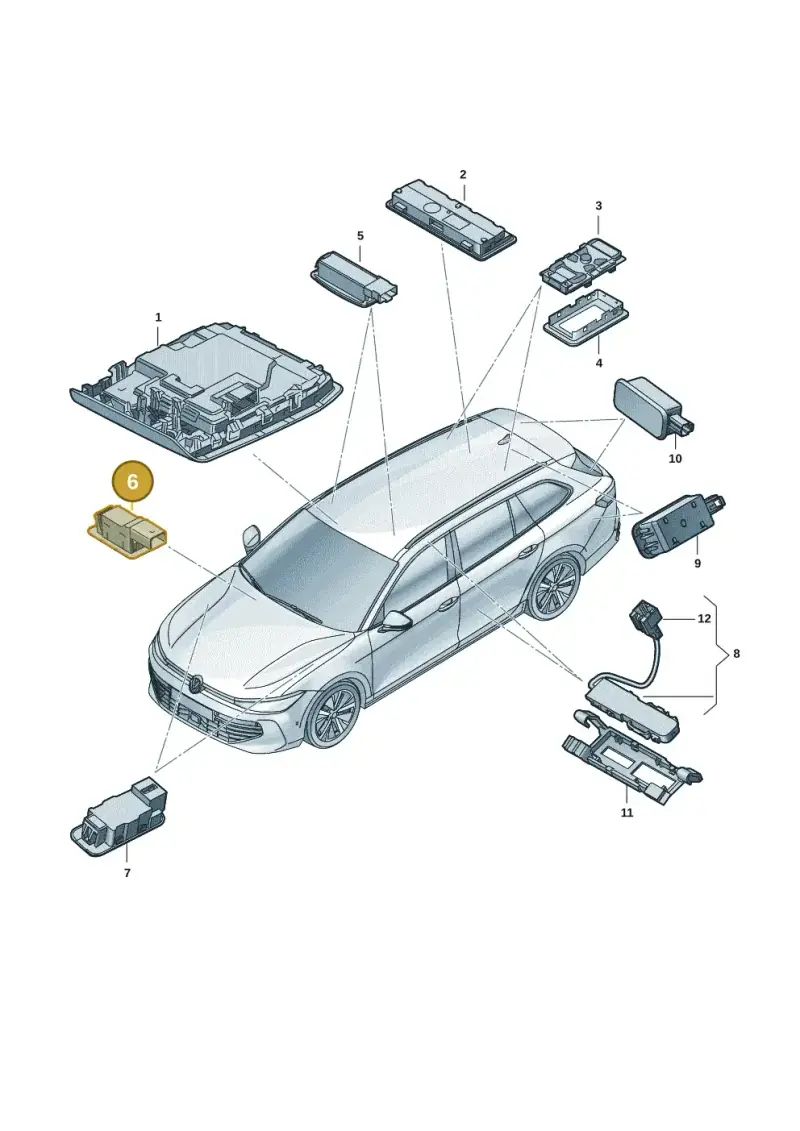 5TA947409 — Volkswagen Passat estate (2023-) diagram 3j0947000, position 6