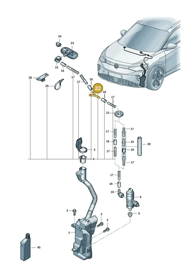 5TA955873 — Volkswagen ID.4 Pro (2020-2023) diagram 11a955010, position 22