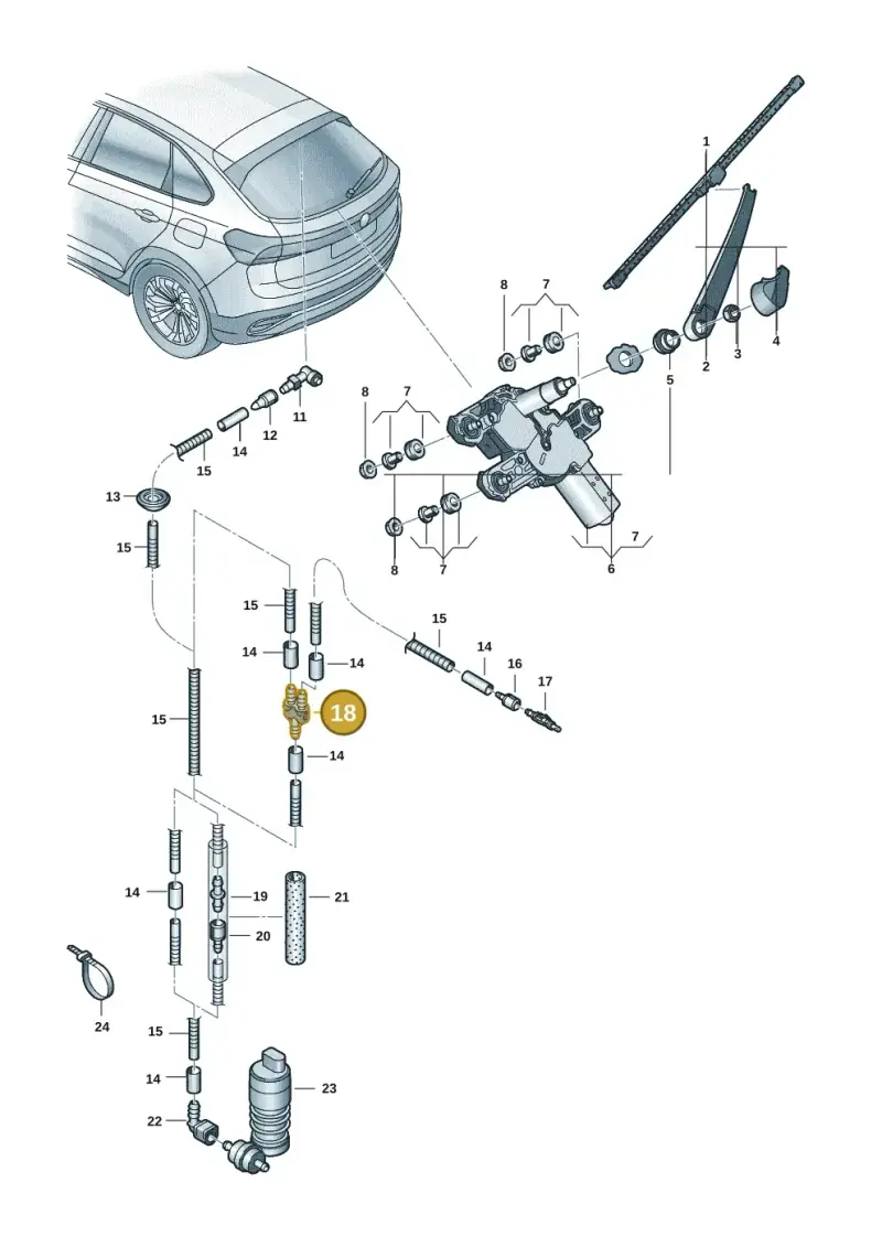 5TA955873 — Volkswagen Taigo (2021-2024) diagram 2f0955300, position 18