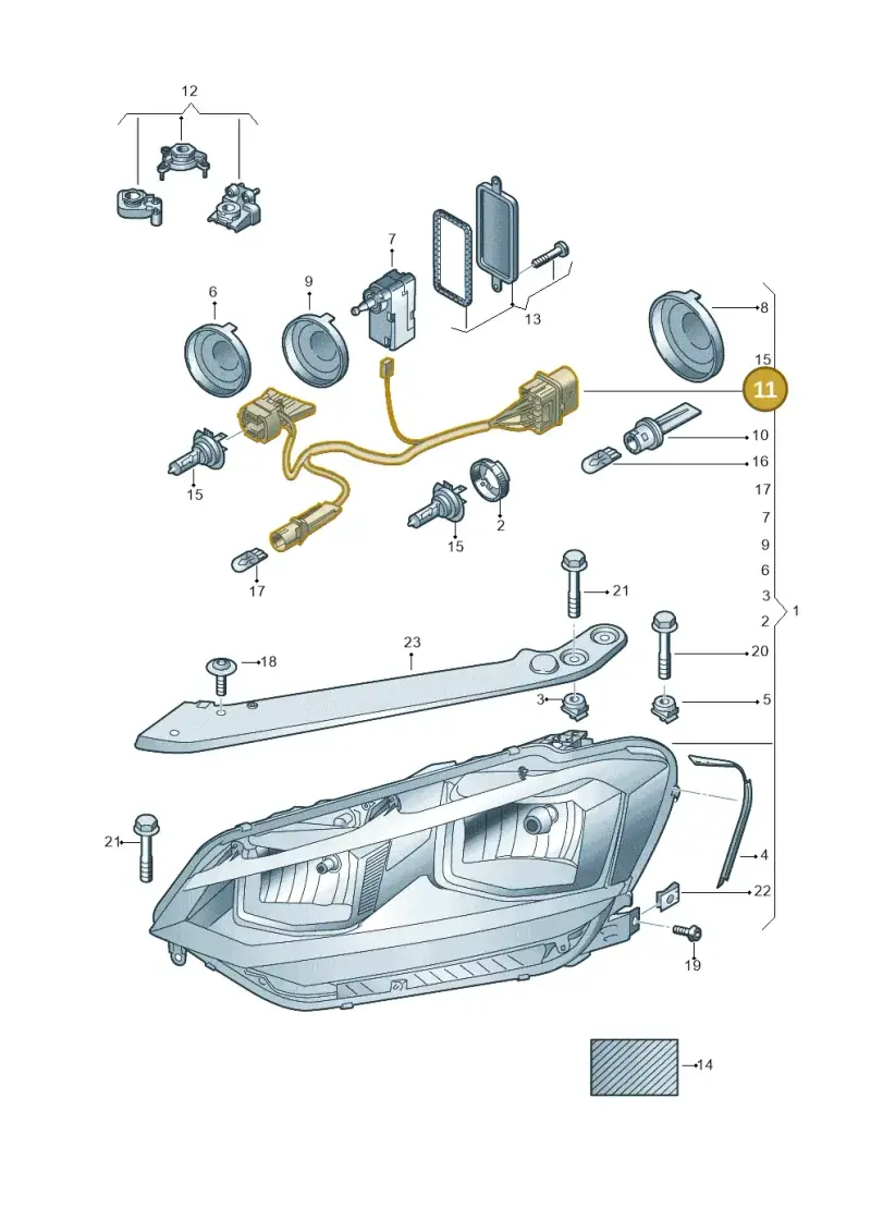 5TA971671 — Volkswagen Touran 2,0 BlueMotion (2015-2024) diagram 869941000, position 11