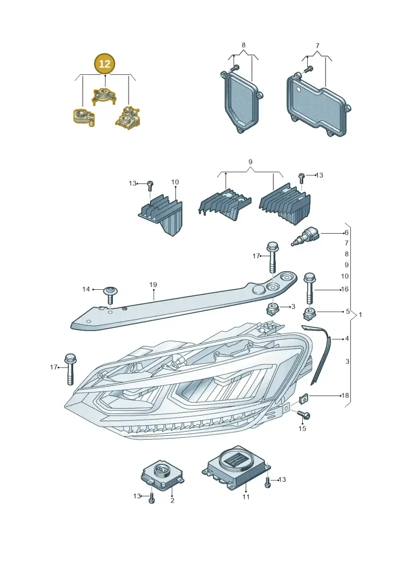 5TA998225 — Volkswagen Touran 2,0 BlueMotion (2015-2024) diagram 869941100, position 12