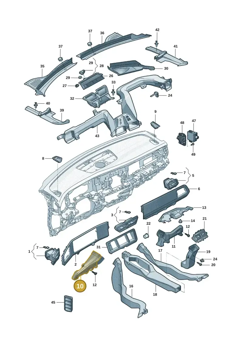 5TB819151 — Volkswagen Tiguan (2024-) diagram 57d819300, position 10