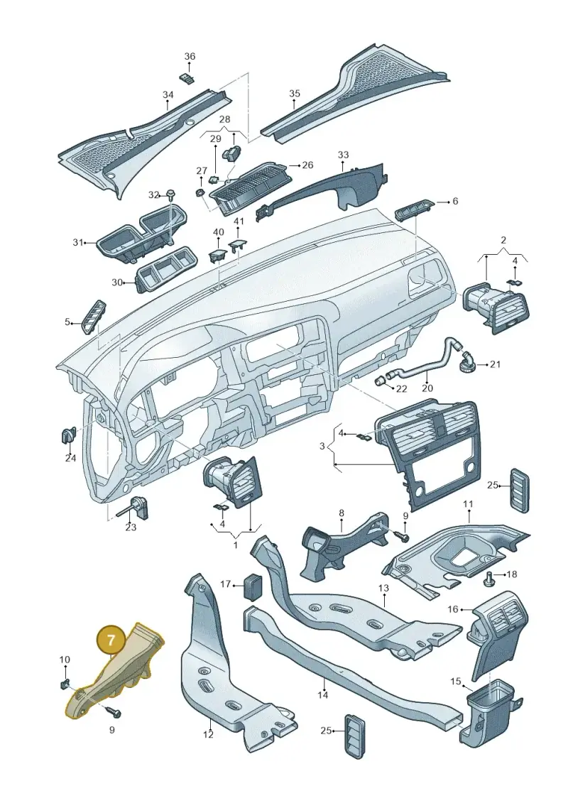 5TB819151 — Volkswagen Golf Estate (2013-2017) diagram 746819300, position 7