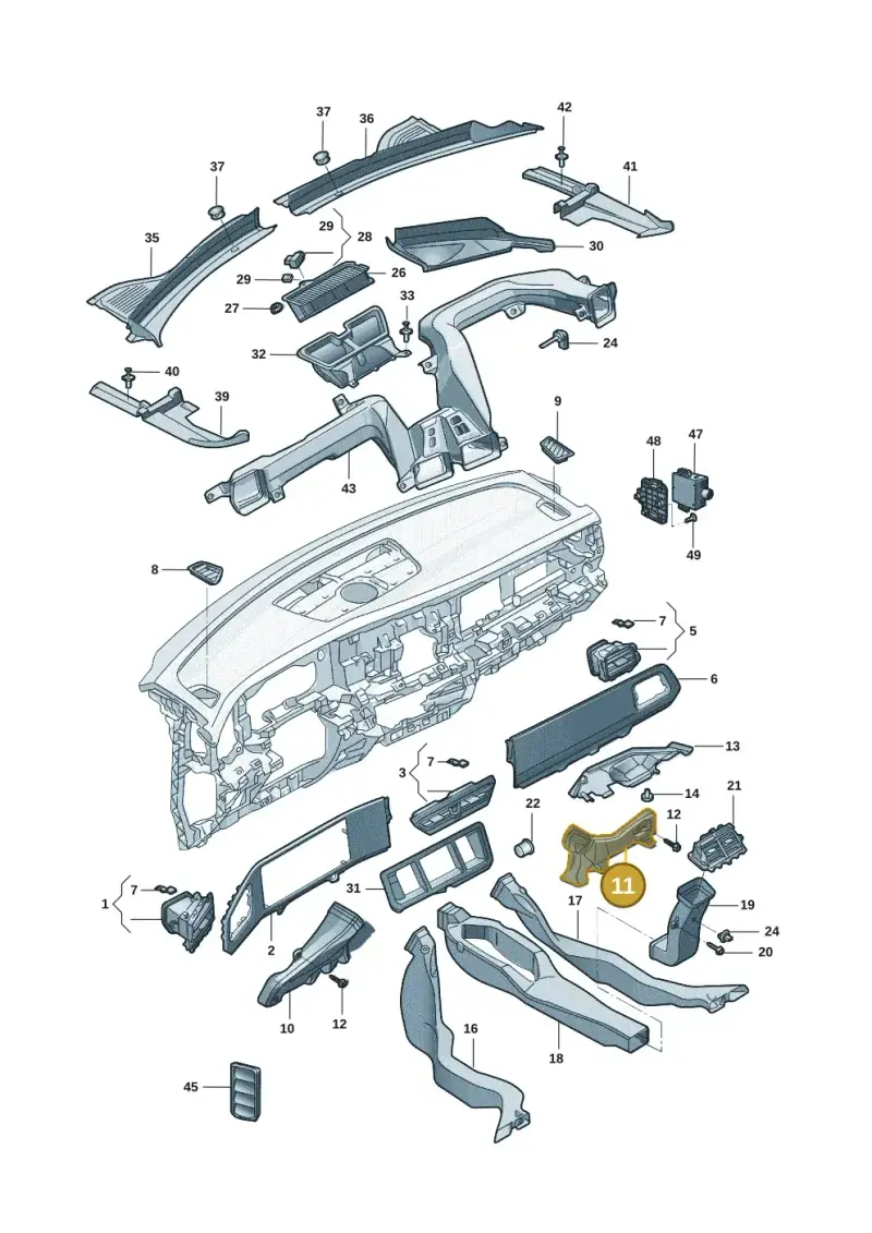 5TB819152 — Volkswagen Tiguan (2024-) diagram 57d819300, position 11