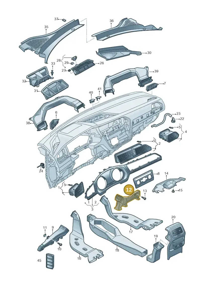 5TB819152 — Volkswagen Tiguan 2.0 4Motion (2017-2024) diagram 884819300, position 12