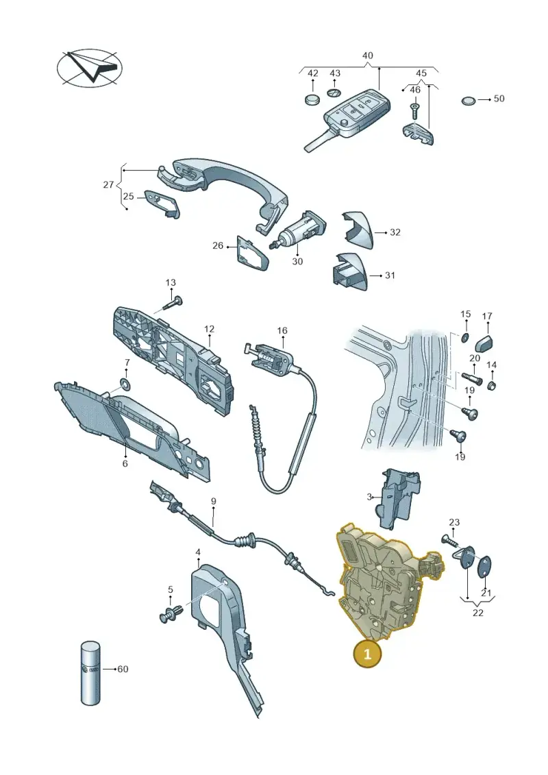 5TB837015 — Volkswagen Golf 2.0 (2016-2020) diagram 746837000, position 1